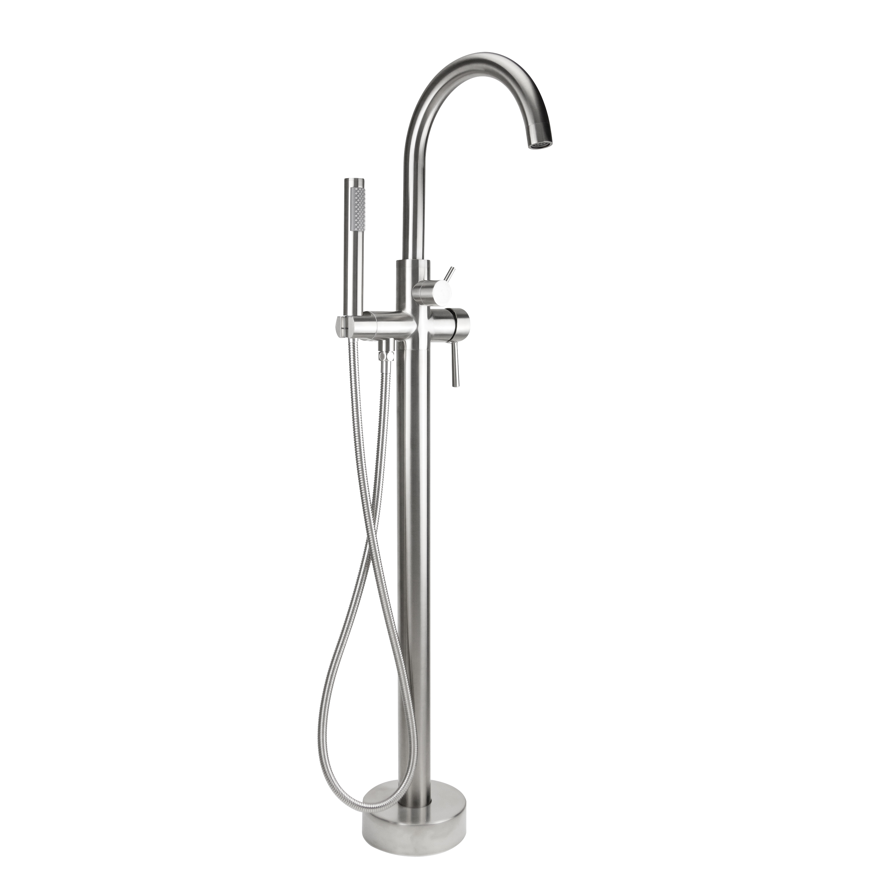 Jaclo :: Uptown Contempo Freestanding Tub Filler with Handshower